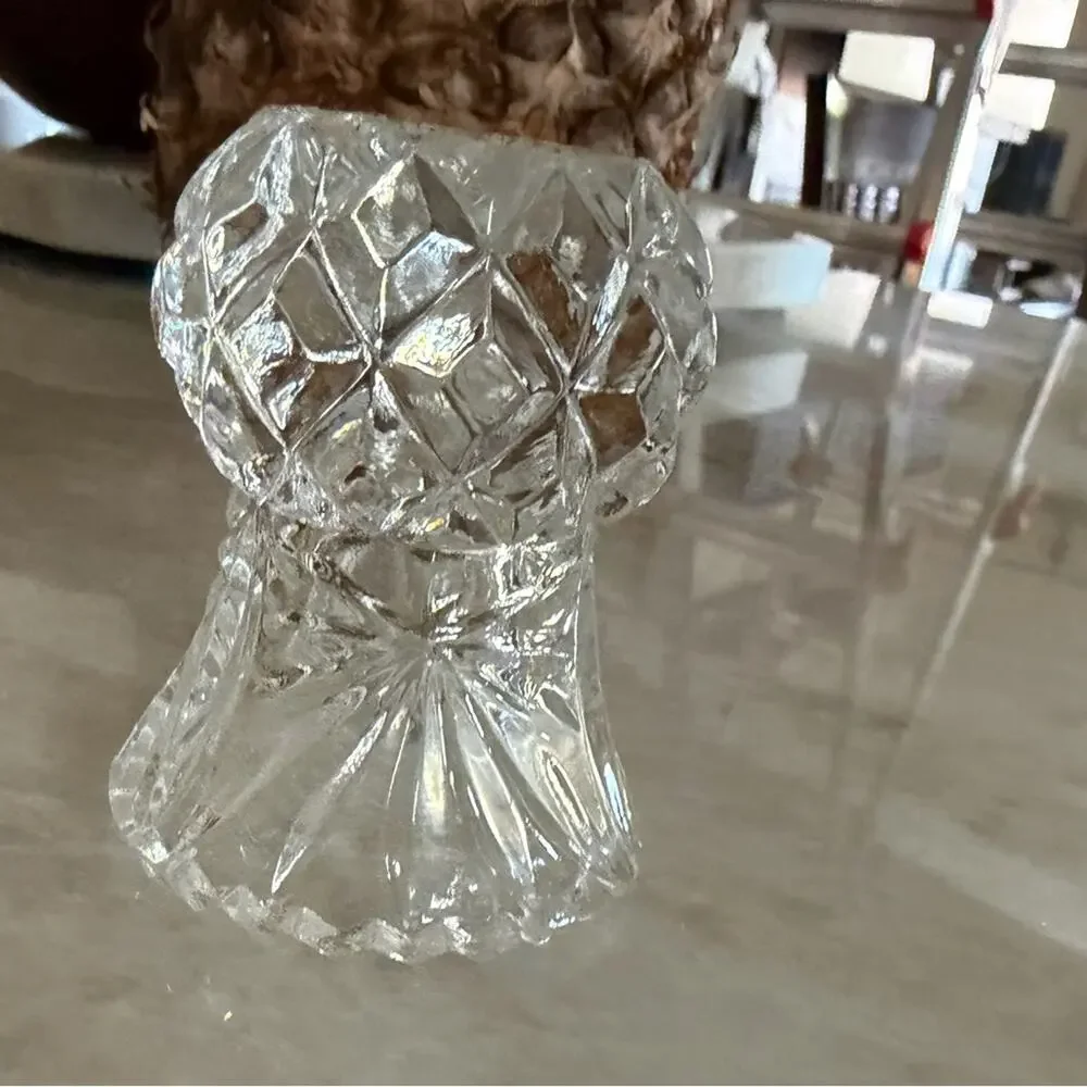Crystal toothpick holder or mini vase